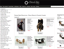 Tablet Screenshot of naturalspindancewear.com
